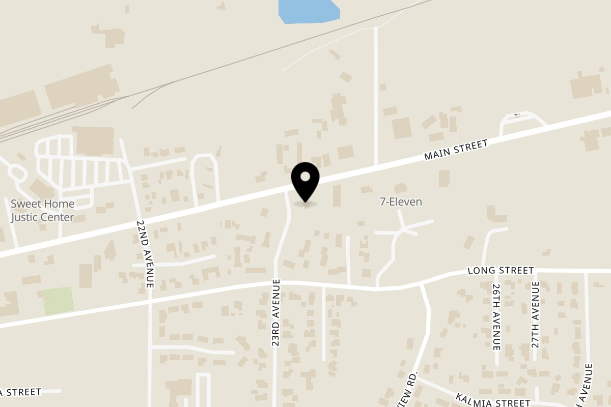 Map showing the location of Muchas Gracias Mexican Food Sweet Home - Main St on 2301 Main St in Sweet Home