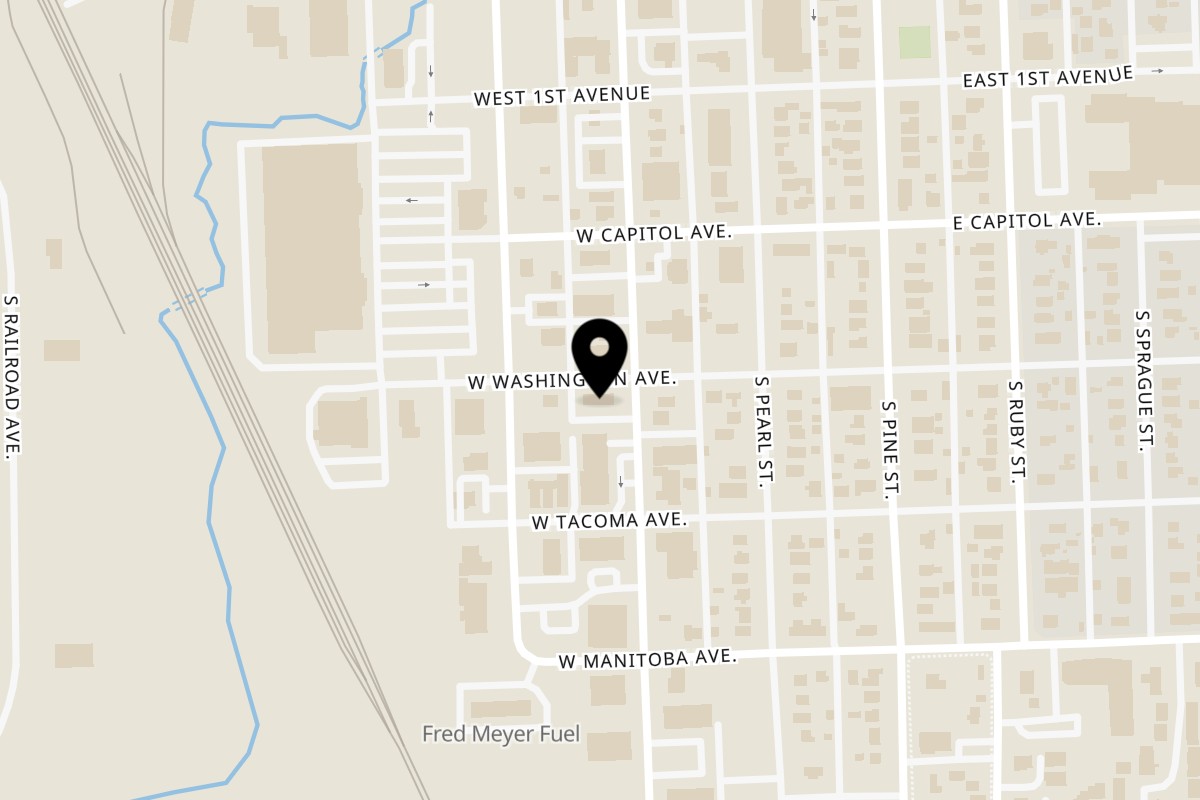 Map showing the location of Muchas Gracias Mexican Food Ellensburg S Main St on 301 S Main St in Ellensburg